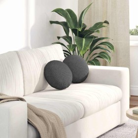 Cojines para asiento 2 pcs Gris oscuro Ø 30 cm Tela de pana en Decoración | Comprar online en Foru.es