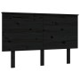 Estructura de cama con cabecero madera maciza negro 140x190 cm de vidaXL, Camas y somieres - Ref: Foro24-3193385, Precio: 182...
