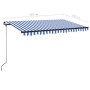 Toldo manual retráctil con LED azul y blanco 450x350 cm en Toldos | Comprar online en Foru.es