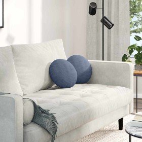Cojines para asiento 2 pcs Azul Ø 30 cm Tela de pana en Decoración | Comprar online en Foru.es