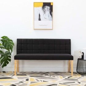 Banco de terciopelo negro 140 cm de vidaXL, Bancos para recibidores y almacenamiento - Ref: Foro24-288575, Precio: 213,06 €, ...