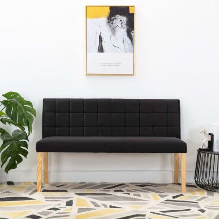 Banco de terciopelo negro 140 cm de vidaXL, Bancos para recibidores y almacenamiento - Ref: Foro24-288575, Precio: 213,06 €, ...