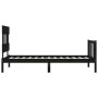 Estructura de cama individual con cabecero madera maciza negro de vidaXL, Camas y somieres - Ref: Foro24-3193300, Precio: 118...