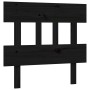 Estructura de cama individual con cabecero madera maciza negro de vidaXL, Camas y somieres - Ref: Foro24-3193300, Precio: 118...