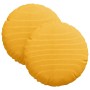 Cojines para asiento 2 pcs Amarillo Claro Ø 30 cm Tela de pana en Decoración | Comprar online en Foru.es