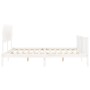 Estructura cama de matrimonio con cabecero madera maciza blanco de vidaXL, Camas y somieres - Ref: Foro24-3193482, Precio: 16...