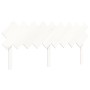 Estructura cama de matrimonio con cabecero madera maciza blanco de vidaXL, Camas y somieres - Ref: Foro24-3193482, Precio: 16...
