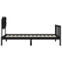 Estructura de cama con cabecero madera maciza negro 100x200 cm de vidaXL, Camas y somieres - Ref: Foro24-3193460, Precio: 129...