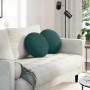 Cojines para asiento 2 pcs Verde oscuro Ø40 x 13 cm tela en Decoración | Comprar online en Foru.es