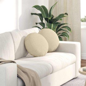 Cojines para asiento 2 pcs Crema Ø40 x 13 cm tela en Decoración | Comprar online en Foru.es