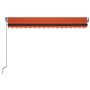 Toldo manual retráctil con LED naranja y marrón 450x350 cm en Toldos | Comprar online en Foru.es