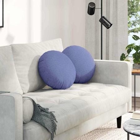 Cojines para asiento 2 pcs Azul jeans Ø40 x 13 cm tela en Decoración | Comprar online en Foru.es