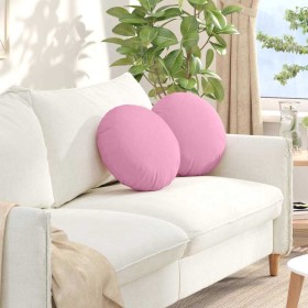 Cojines para asiento 2 pcs Rosa Ø40 x 13 cm tela en Decoración | Comprar online en Foru.es