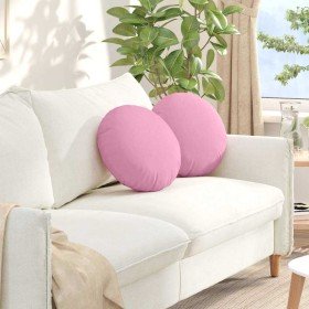 Cojines para asiento 2 pcs Rosa Ø40 x 13 cm tela en Decoración | Comprar online en Foru.es
