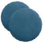 Cojines para asiento 2 pcs Azul Ø 40 x 13 cm Terciopelo en Decoración | Comprar online en Foru.es