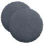 Cojines para asiento 2 pcs Gris oscuro Ø 40 x 13 cm Terciopelo en Decoración | Comprar online en Foru.es