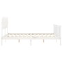 Estructura de cama con cabecero madera maciza blanco 160x200 cm de vidaXL, Camas y somieres - Ref: Foro24-3193477, Precio: 14...