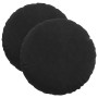 Cojines para asiento 2 pcs Negro Ø 40 x 13 cm Terciopelo en Decoración | Comprar online en Foru.es