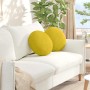 Cojines para asiento 2 pcs Amarillo Ø 40 x 13 cm Terciopelo en Decoración | Comprar online en Foru.es