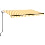 Toldo retráctil automático amarillo y blanco 450x350 cm en Toldos | Comprar online en Foru.es