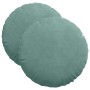 Cojines para asiento 2 pcs Verde Mar Ø 40 x 13 cm Terciopelo en Decoración | Comprar online en Foru.es