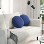 Cojines para asiento 2 pcs Azul Policía Ø 40 x 13 cm Terciopelo en Decoración | Comprar online en Foru.es