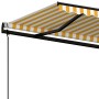 Toldo retráctil automático amarillo y blanco 450x350 cm en Toldos | Comprar online en Foru.es