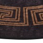 Alfombra lavable antideslizante negro y dorado Ø 200 cm en Alfombras | Comprar online en Foru.es