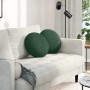 Cojines para asiento 2 pcs Verde oscuro Ø 40 cm Tela de pana en Decoración | Comprar online en Foru.es