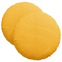 Cojines para asiento 2 pcs Amarillo Claro Ø 40 cm Tela de pana en Decoración | Comprar online en Foru.es