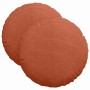 Cojines para asiento 2 pcs Rojo Naranja Ø 40 cm Tela de pana en Decoración | Comprar online en Foru.es