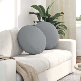 Cojines para asiento 2 pcs Gris Claro Ø50 x 19 cm tela en Decoración | Comprar online en Foru.es