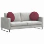 Cojines para asiento 2 pcs Rojo vino Ø50 x 19 cm tela en Decoración | Comprar online en Foru.es