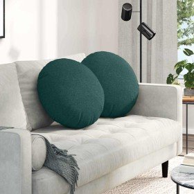 Cojines para asiento 2 pcs Verde oscuro Ø50 x 19 cm tela en Decoración | Comprar online en Foru.es