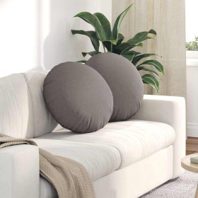 Cojines para asiento 2 pcs Taupé Ø50 x 19 cm tela en Decoración | Comprar online en Foru.es