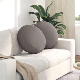 Cojines para asiento 2 pcs Taupé Ø50 x 19 cm tela en Decoración | Comprar online en Foru.es