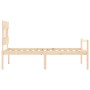 Cama para personas mayores con cabecero madera maciza 90x200 cm de vidaXL, Camas y somieres - Ref: Foro24-3195401, Precio: 12...