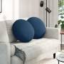 Cojines para asiento 2 pcs Azul Ø50 x 19 cm tela en Decoración | Comprar online en Foru.es