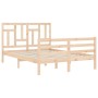 Estructura de cama con cabecero madera maciza 120x200 cm de vidaXL, Camas y somieres - Ref: Foro24-3194956, Precio: 114,45 €,...