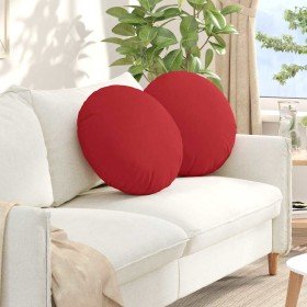 Cojines para asiento 2 pcs Rojo Ø50 x 19 cm tela en Decoración | Comprar online en Foru.es