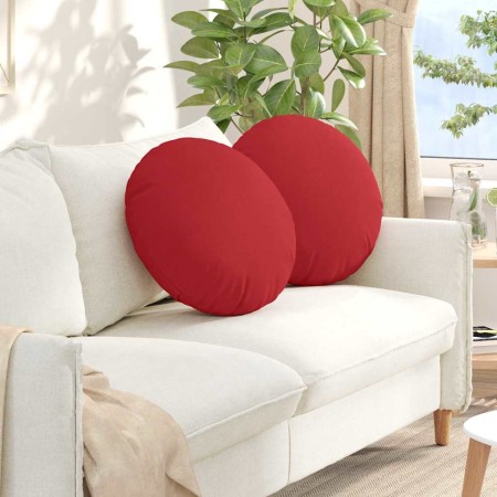 Cojines para asiento 2 pcs Rojo Ø50 x 19 cm tela en Decoración | Comprar online en Foru.es
