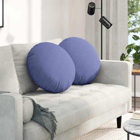 Cojines para asiento 2 pcs Azul jeans Ø50 x 19 cm tela en Decoración | Comprar online en Foru.es