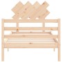 Estructura de cama con cabecero madera maciza 90x200 cm de vidaXL, Camas y somieres - Ref: Foro24-3195271, Precio: 88,12 €, D...