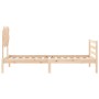 Estructura de cama con cabecero madera maciza 90x200 cm de vidaXL, Camas y somieres - Ref: Foro24-3195271, Precio: 88,12 €, D...