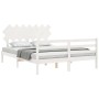 Estructura de cama con cabecero madera maciza blanco 140x200 cm de vidaXL, Camas y somieres - Ref: Foro24-3195287, Precio: 13...