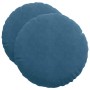 Cojines para asiento 2 pcs Azul Ø 40 x 13 cm Terciopelo en Decoración | Comprar online en Foru.es