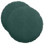 Cojines para asiento 2 pcs Verde oscuro Ø 40 x 13 cm Terciopelo en Decoración | Comprar online en Foru.es