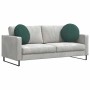 Cojines para asiento 2 pcs Verde oscuro Ø 40 x 13 cm Terciopelo en Decoración | Comprar online en Foru.es