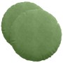 Cojines para asiento 2 pcs Verde claro Ø 40 x 13 cm Terciopelo en Decoración | Comprar online en Foru.es