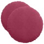 Cojines para asiento 2 pcs Rojo vino Ø 40 x 13 cm Terciopelo en Decoración | Comprar online en Foru.es